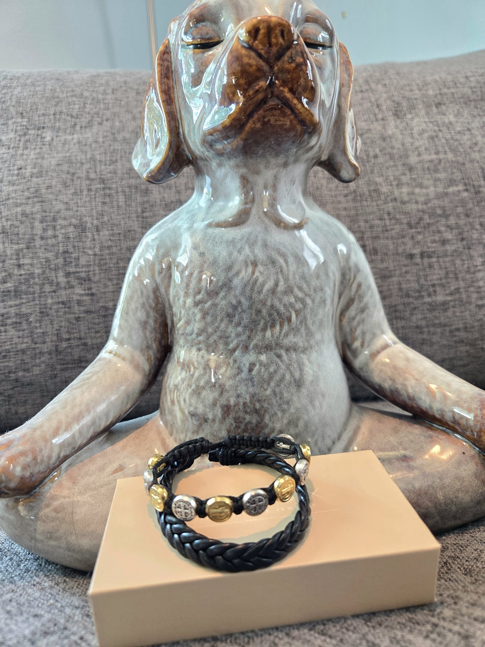 My Saint My Hero Blessing Bracelet & Leather Stack Set